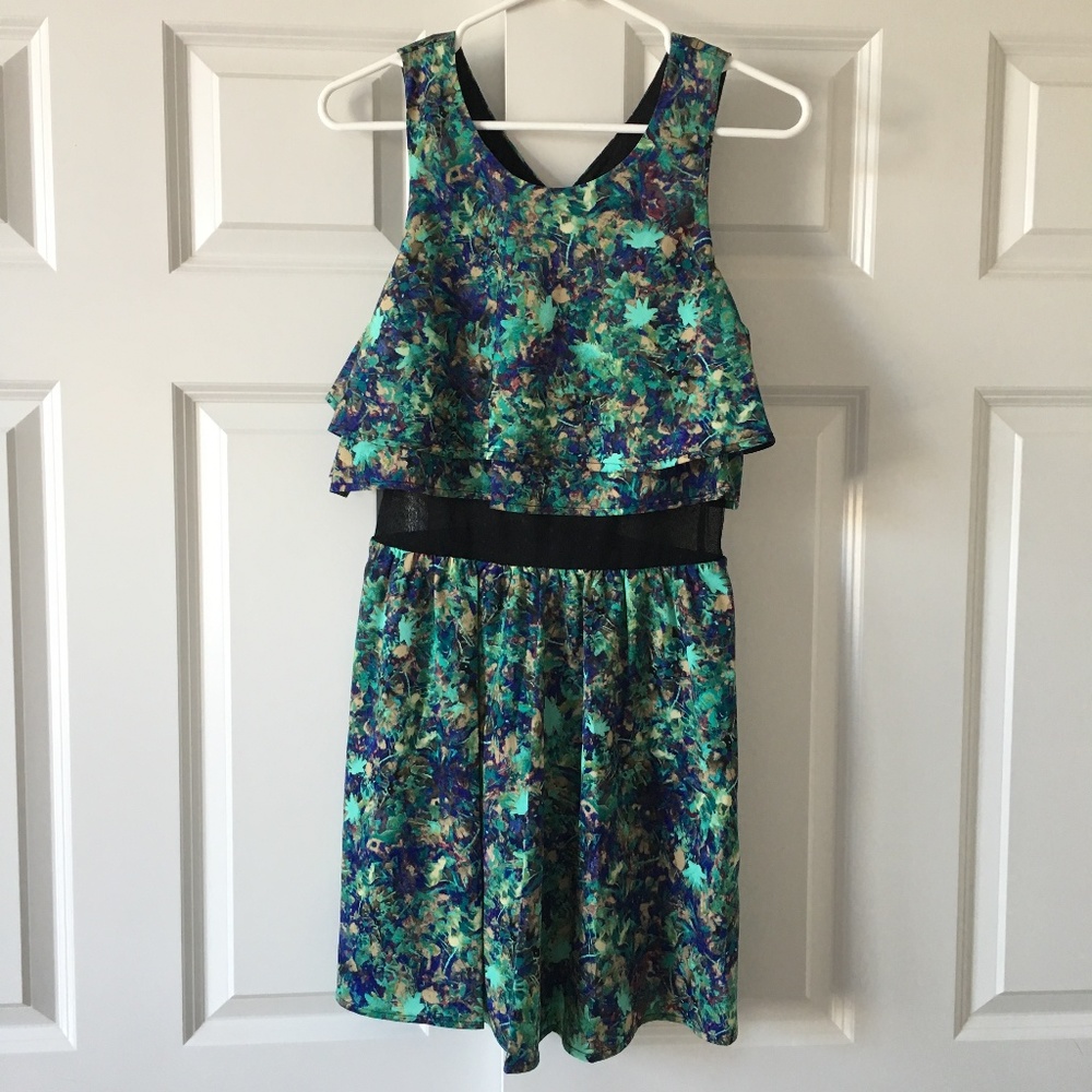 Multi-Colored Two Layer Dress